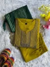 Latest Thread Work Kurti With Bottom and Dupatta